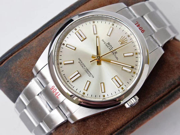 OYSTER PERPETUAL 41 STAINLESS STEEL GOLD GREY DIAL