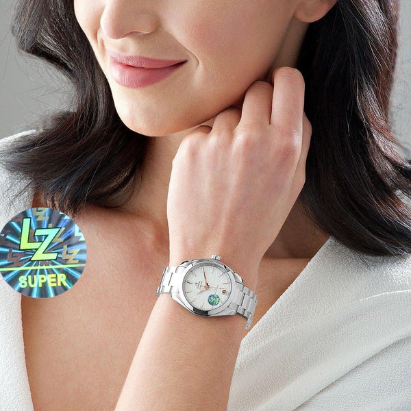 AQUA TERRA 150M CO-AXIAL 34MM STAINLESS STEEL DIAMOND BEZEL