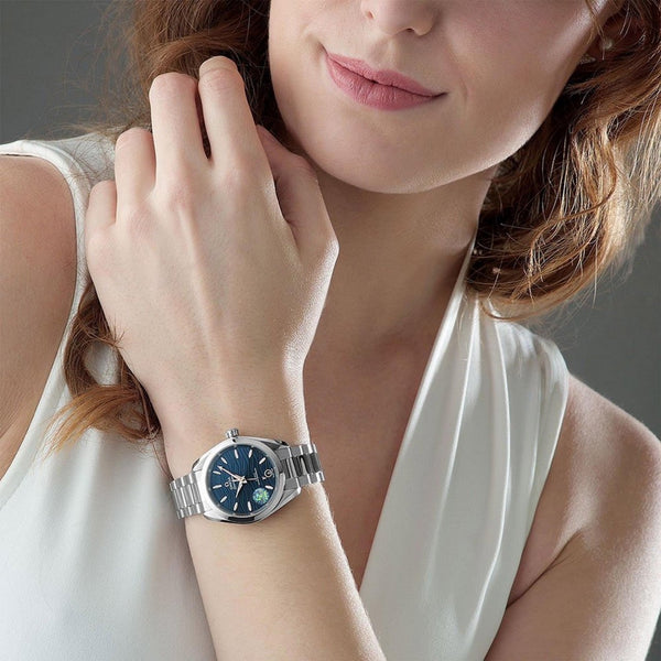 AQUA TERRA 150M CO-AXIAL 34MM STAINLESS STEEL BLUE DIAL