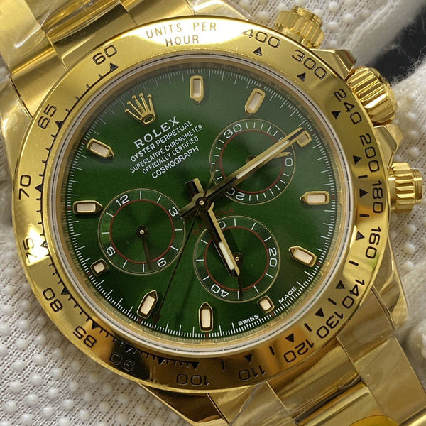DAYTONA YELLOW GOLD GREEN DIAL 116508