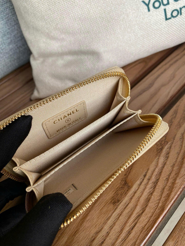 ALV Victorine 19 Zipped Coin Purse Lambskin