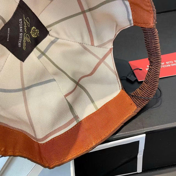 LP Baseball Cap in Brown Cotton