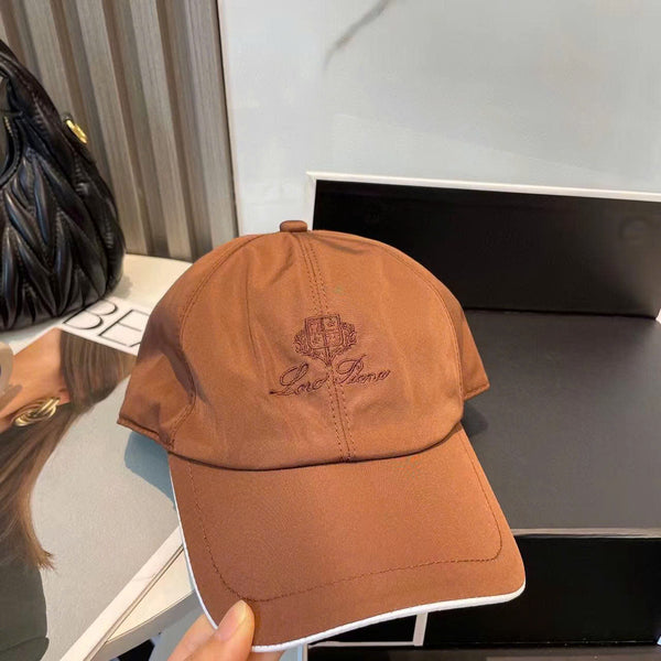 LP Baseball Cap in Brown Cotton