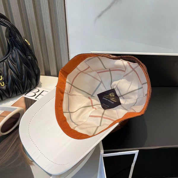 LP Baseball Cap in Brown Cotton