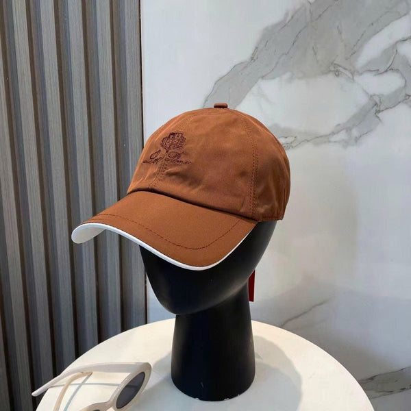 LP Baseball Cap in Brown Cotton