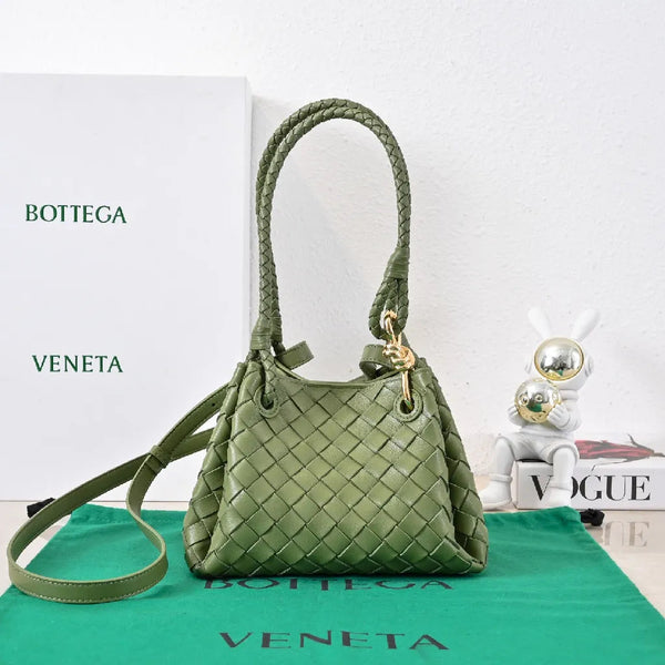 Borsa da paracadute BV 25s 21 cm in pelle di vitello intrecciata GHW
