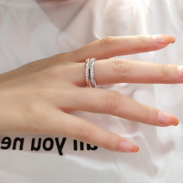 ANELLO CON DIAMANTI A SPIRALE