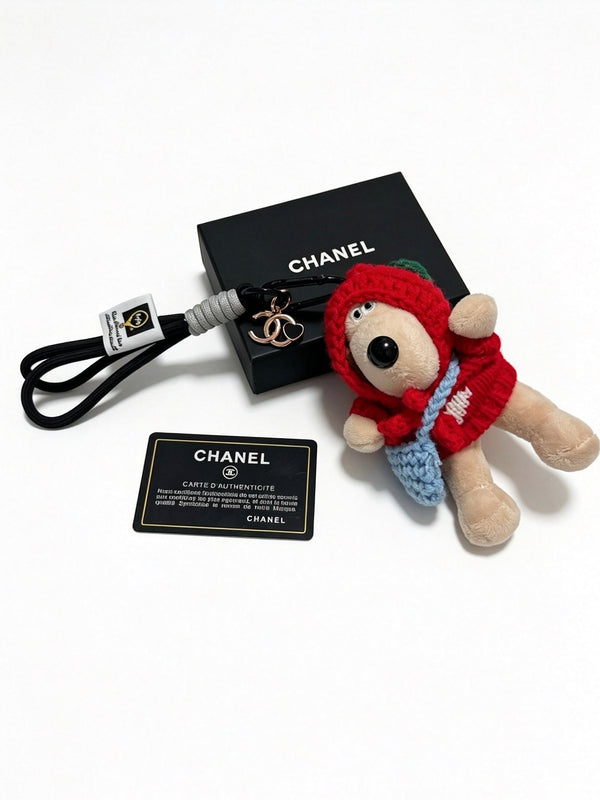 CC Red Mix Beige Teddy Bear Charm