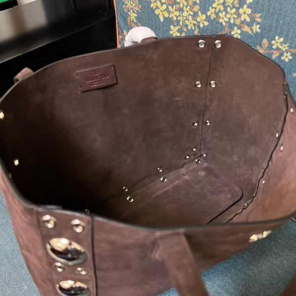 Valentino Garavani Nellcôte Suede Shopping Bag