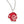 GG SKULL RED ENAMEL NECKLACE