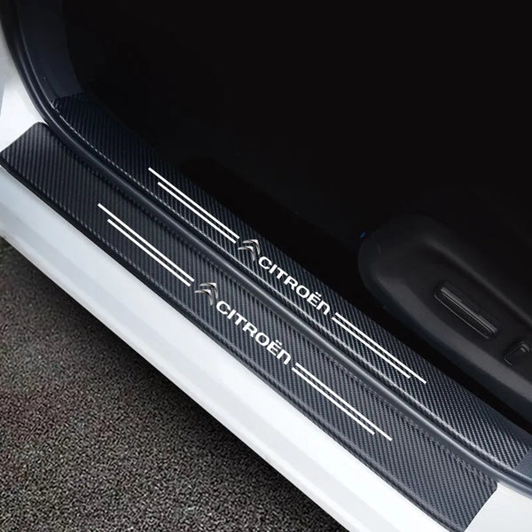 ( 4PCS ) Carbon Car Door Sills Stickers