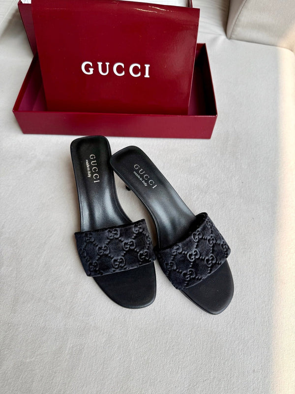 GG 26s Slide Sandals 5.5cm Velvet