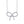 CLAW SET RHODIUM PLATED BOW NECKLACE