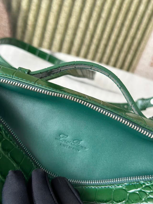 Pochette supplémentaire L19 motif alligator vert sarcelle cuir SHW