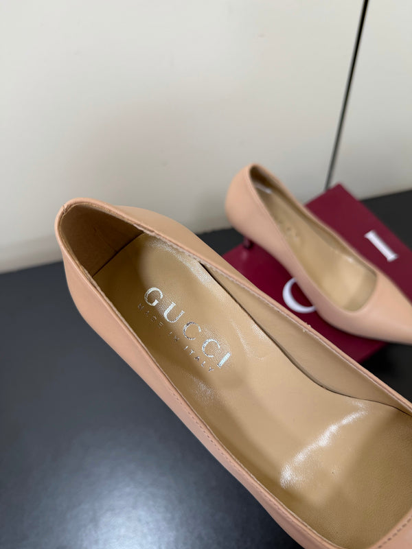 GG 26s Pointed Toe Pumps 8.5cm Calfskin