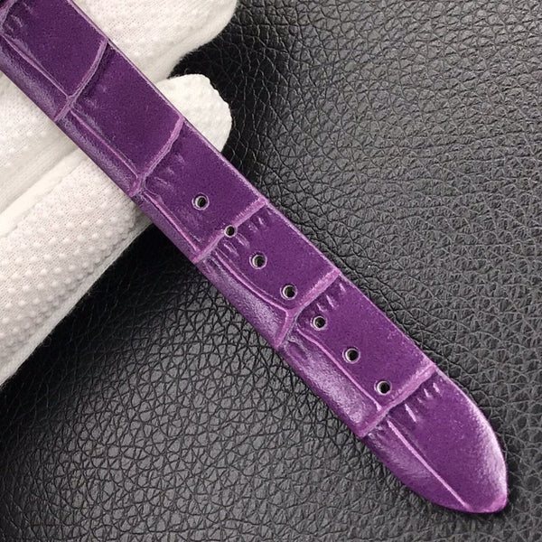 BALLON BLANC DE CARTIER QUARZO CASSA IN ACCIAIO PELLE VIOLA 