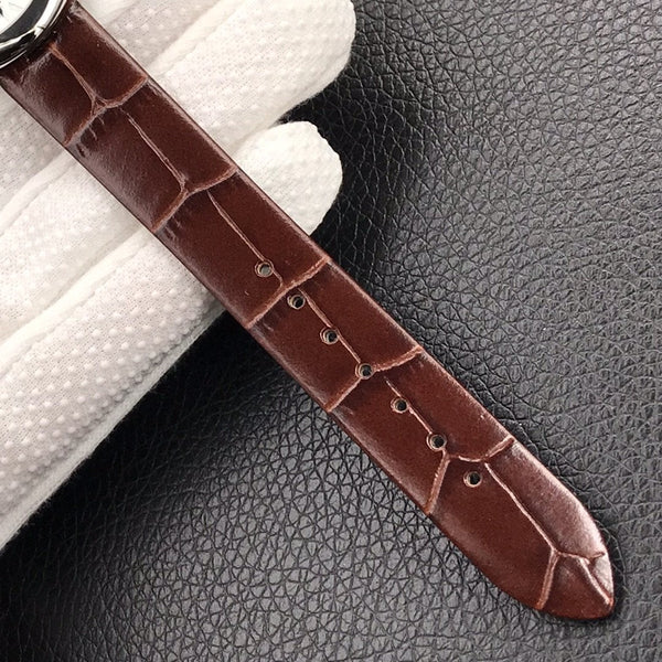 BALLON BLANC DE CARTIER QUARZO CASSA IN ACCIAIO PELLE MARRONE 