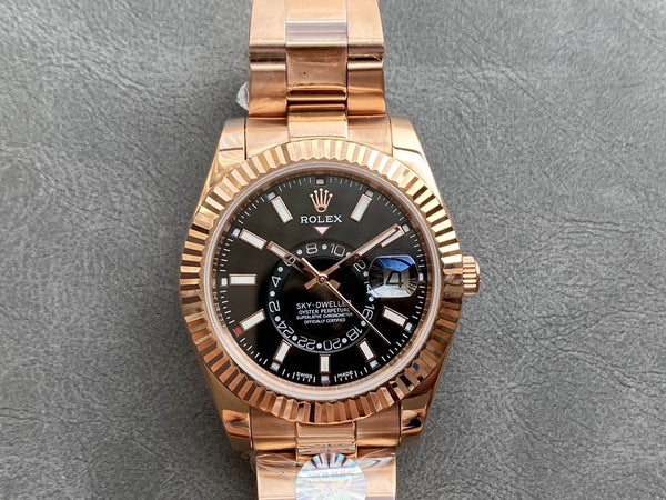SKY-DWELLER 42 ORO ROSA QUADRANTE NERO 