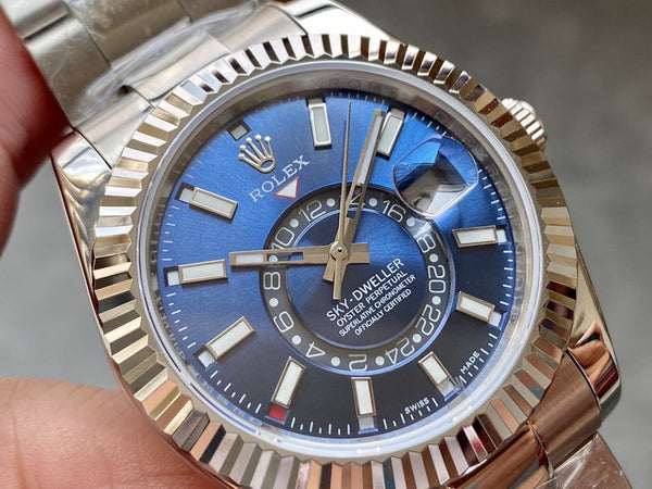 SKY-DWELLER 42 QUADRANTE BLU ACCIAIO BRACCIALE OYSTER 