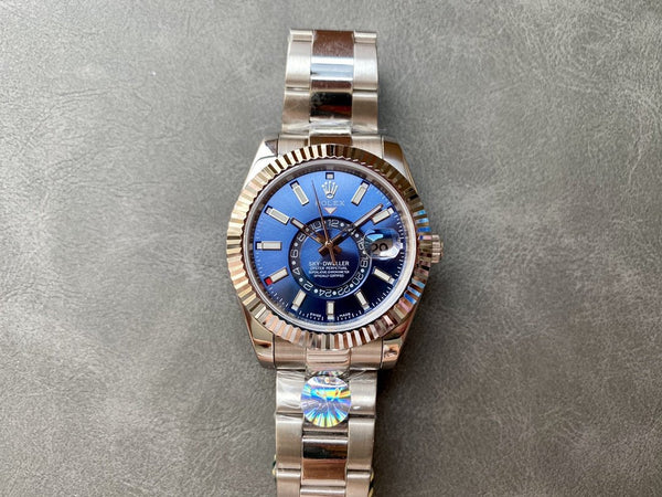 SKY-DWELLER 42 QUADRANTE BLU ACCIAIO BRACCIALE OYSTER 