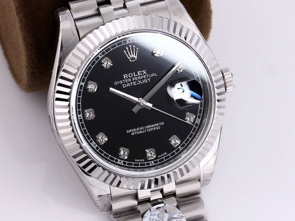 DATEJUST 41MM ACCIAIO INOSSIDABILE NUMERI DIAMANTATI 