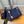 SURENE MM 36CM MONOGRAMMA BLU PELLE DI VITELLO GRANULATA