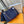 SURENE MM 36CM MONOGRAMMA BLU PELLE DI VITELLO GRANULATA
