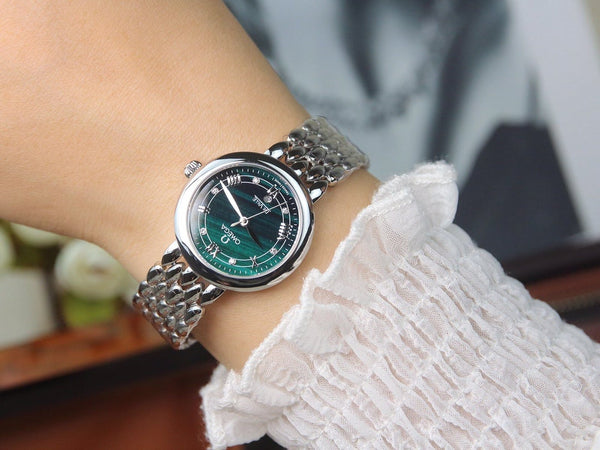 DEVILLE LADYMATIC 29MM ACCIAIO QUADRANTE BLU 