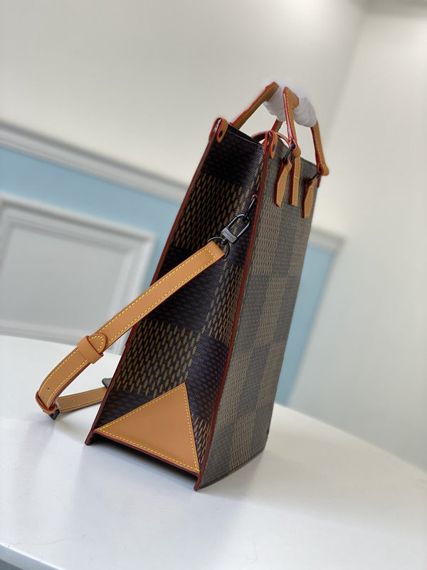 MINI TOTE 25 GIANT DAMIER EBENE