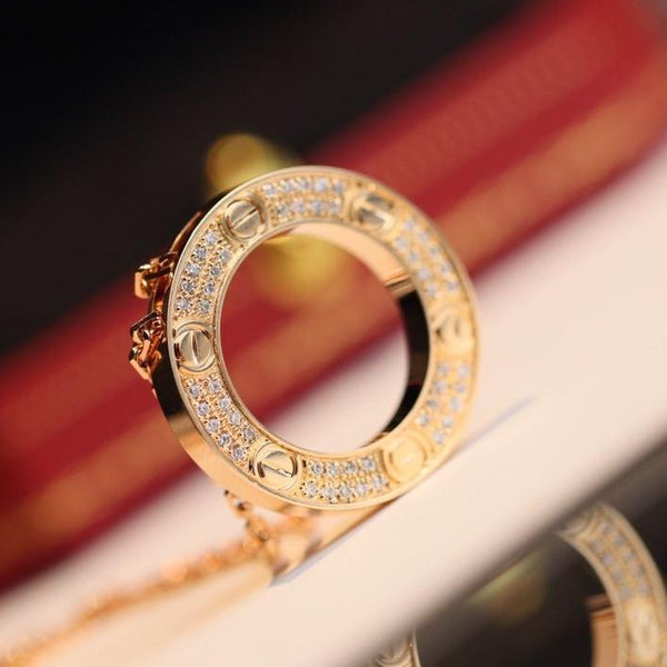 COLLANA LOVE REGOLABILE IN ORO ROSA 