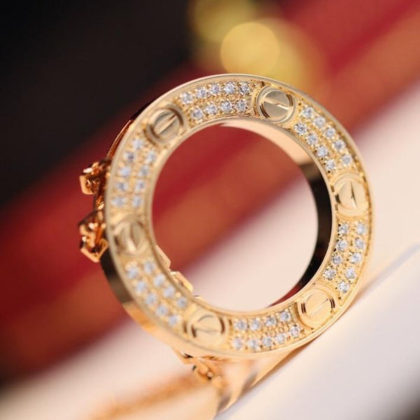 COLLANA LOVE REGOLABILE IN ORO ROSA 