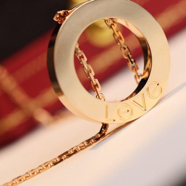 COLLANA LOVE REGOLABILE IN ORO ROSA 