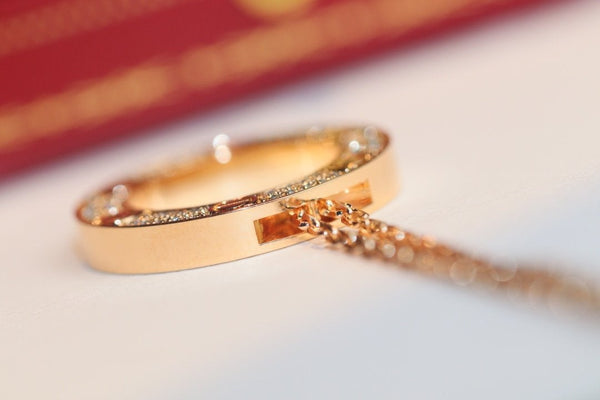 COLLANA LOVE REGOLABILE IN ORO ROSA 