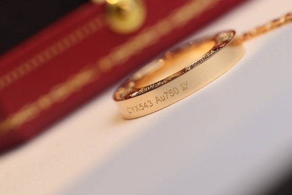 COLLANA LOVE REGOLABILE IN ORO ROSA 