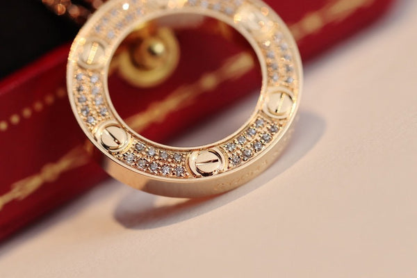 COLLANA LOVE REGOLABILE IN ORO ROSA 
