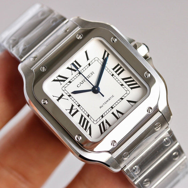 SANTOS LADY 35,1 MM CASSA IN ACCIAIO QUADRANTE BIANCO 