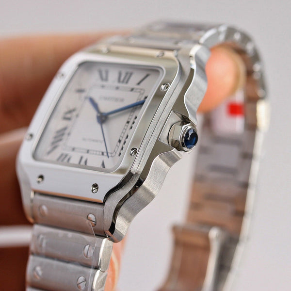SANTOS LADY 35,1 MM CASSA IN ACCIAIO QUADRANTE BIANCO 