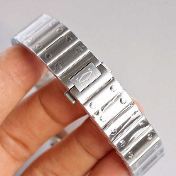 SANTOS LADY 35,1 MM CASSA IN ACCIAIO QUADRANTE BIANCO 