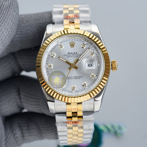 DATEJUST 41MM QUADRANTE GRIGIO BICOLORE BRACCIALE JUBILEE 