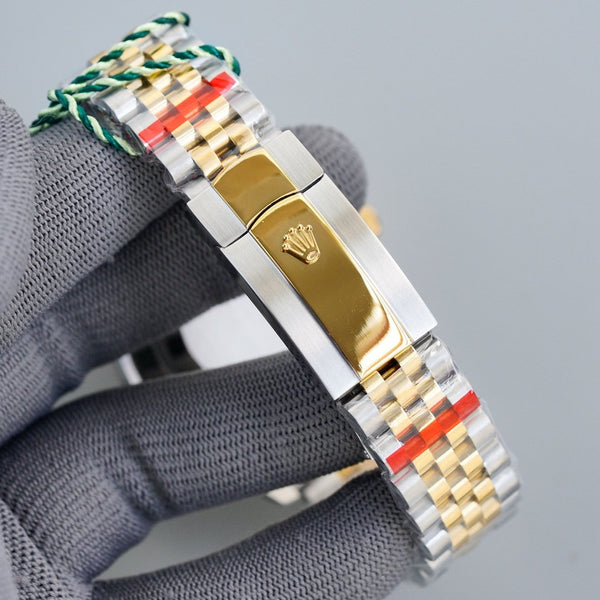 DATEJUST 41MM QUADRANTE GRIGIO BICOLORE BRACCIALE JUBILEE 