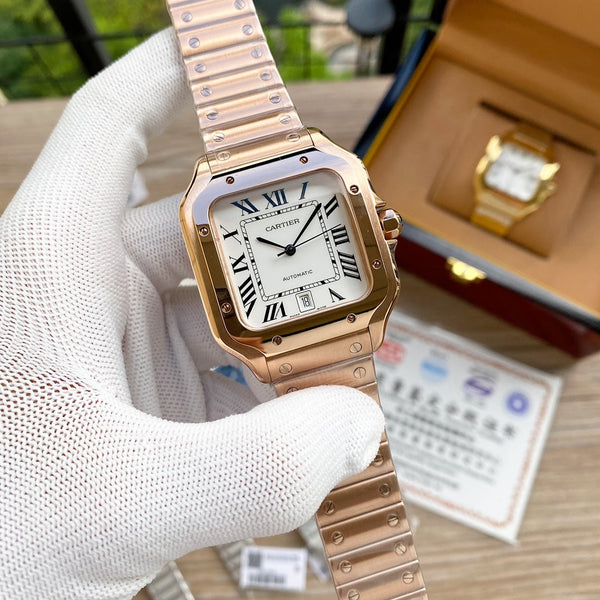 SANTOS 38MM ACCIAIO INOX AUTOMATICO 