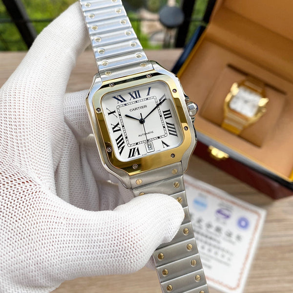 SANTOS 38MM ACCIAIO INOX AUTOMATICO 