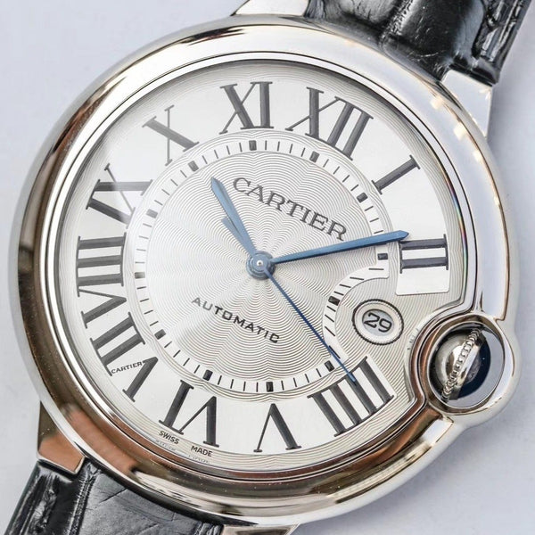 BALLON BLEU 42MM PELLE NERA 