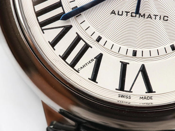 BALLON BLEU 42MM PELLE NERA 