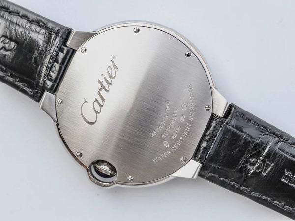 BALLON BLEU 42MM PELLE NERA 