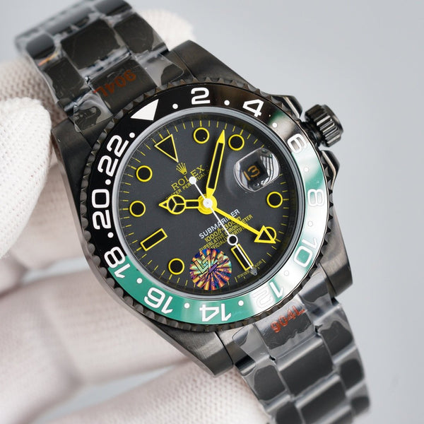 GMT-MASTER II CUSTOM VERDE NERO LUNETTA 
