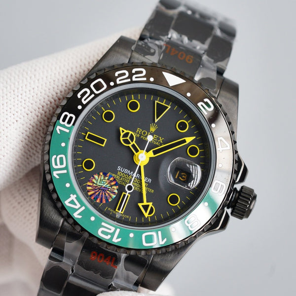 GMT-MASTER II CUSTOM VERDE NERO LUNETTA 