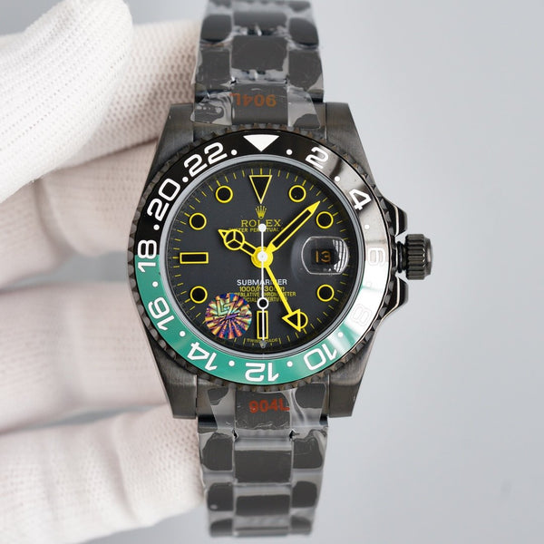 GMT-MASTER II CUSTOM VERDE NERO LUNETTA 