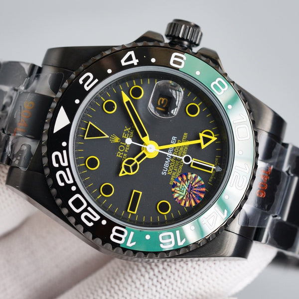 GMT-MASTER II CUSTOM VERDE NERO LUNETTA 