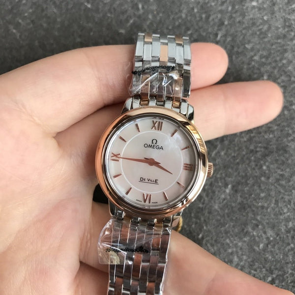 DEVILLE PRESTIGE 27MM QUARZO ORO ROSA QUADRANTE IN ACCIAIO 